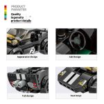 Wange Supercar Ford Gt40 Modellino Da 193 Mattoncini Compatibili 4