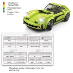 Wange Supercar Modellino Porsche 911 Carrera 161 Mattoncini Compatibili 7