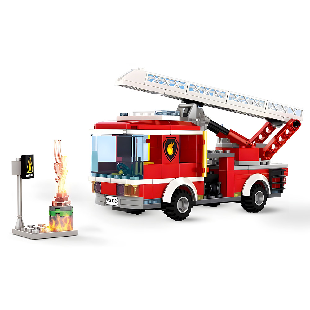 Camion Pompieri Wange 229 Pz Compatibile Con Mattoncini Dei Marchi Famosi