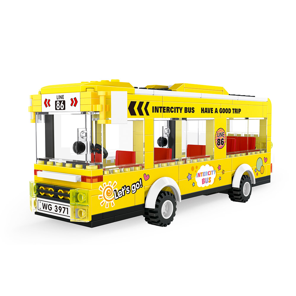 Intercity Bus 231 Pz Wange Set Compatibile Con Mattoncini Di Brand Famosi