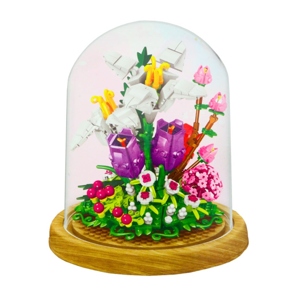 Bouquet Fiori Da Costruire 487 Pezzi Compatibili Con Mattoncini Piante E Fiori