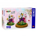 Bouquet Fiori In Campana Di Vetro 487 Pezzi Compatibili Con Set Botanicals