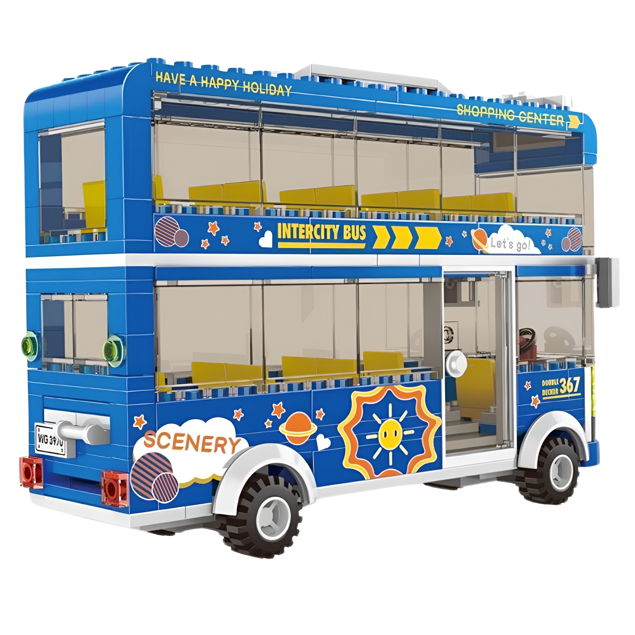Bus Urbano Wange 3970 257 Pezzi Compatibili Con Mattoncini Principali Marche Retro