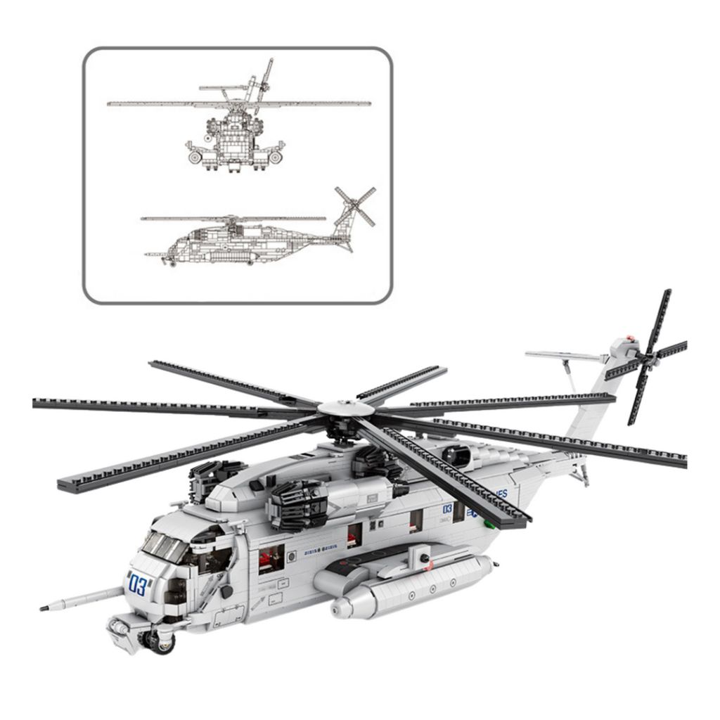 Elicottero Ch 53 2192 Pezzi Compatibili Con Altri Mattoncini