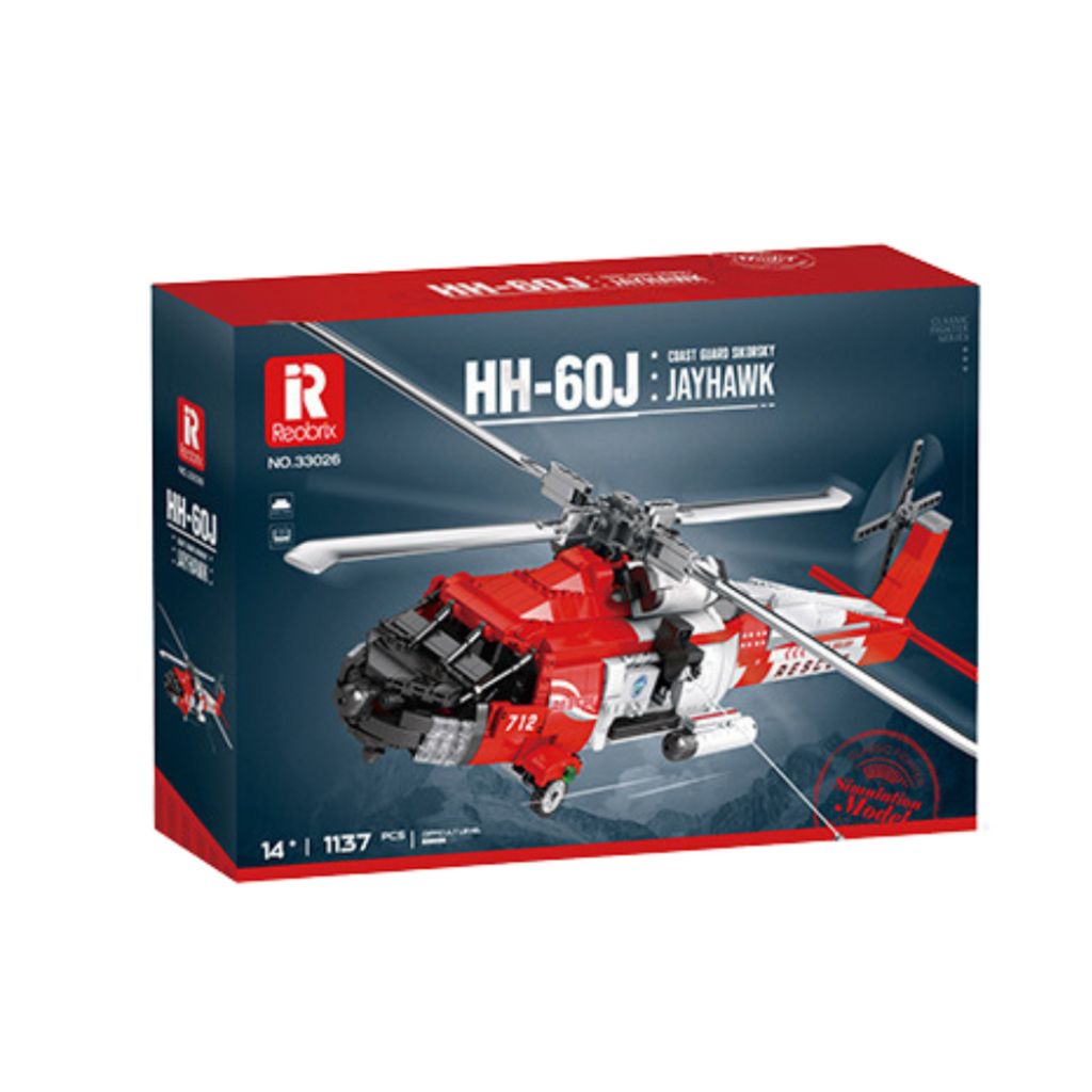 Elicottero Hh 60j Jayhawk – 1137 Pz Compatibili Con Mattoncini Lego