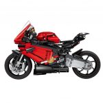 Moto In Scala 15 Rossa 2008 Pezzi Compatibili Con Mattoncini Lego Technic
