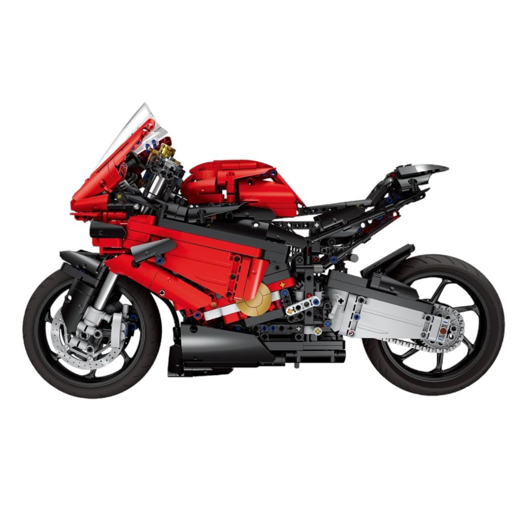 Moto In Scala 15 Rossa 2008 Pezzi Compatibili Con Mattoncini Lego Technic