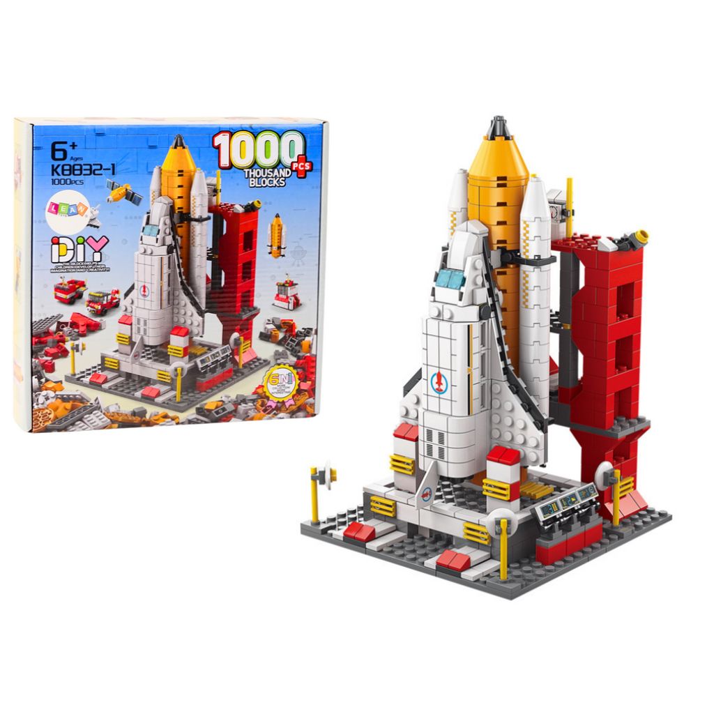Razzo Spaziale 6 In 1 Da 1000 Pezzi Compatibile Con Mattoncini Space