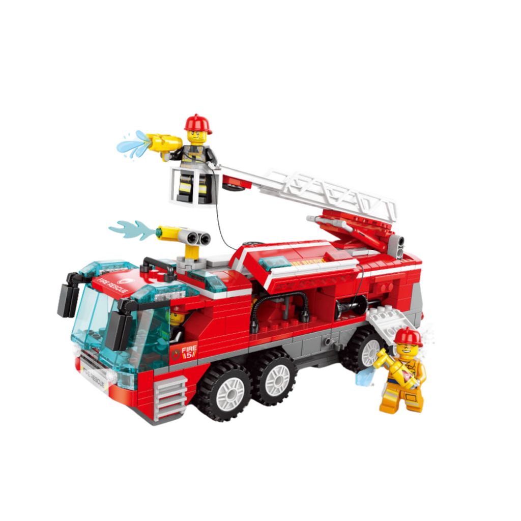 Set Vigili Del Fuoco Da 845 Pz Compatibile Con Mattoncini Pompieri