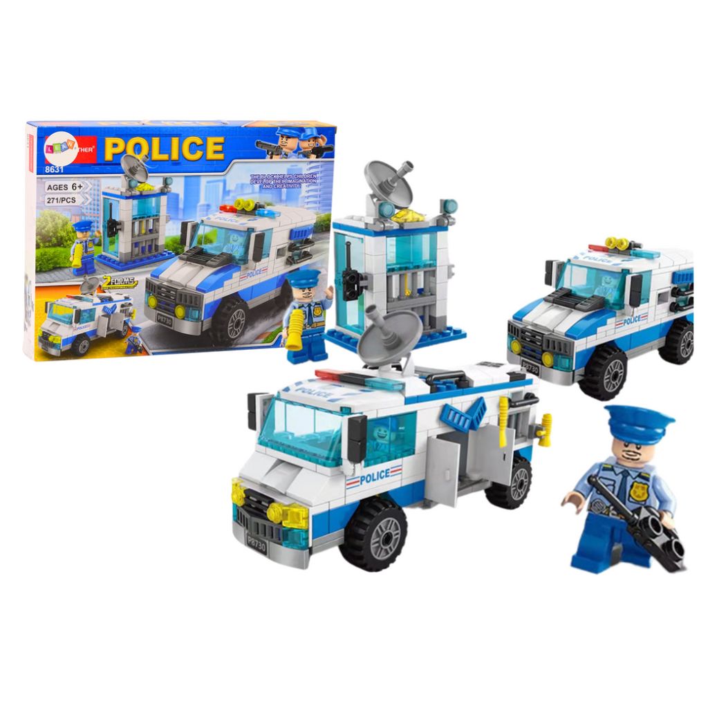 Set Mattoncini Police Da 271 Pezzi Compatibile Con Mattoncini Polizia