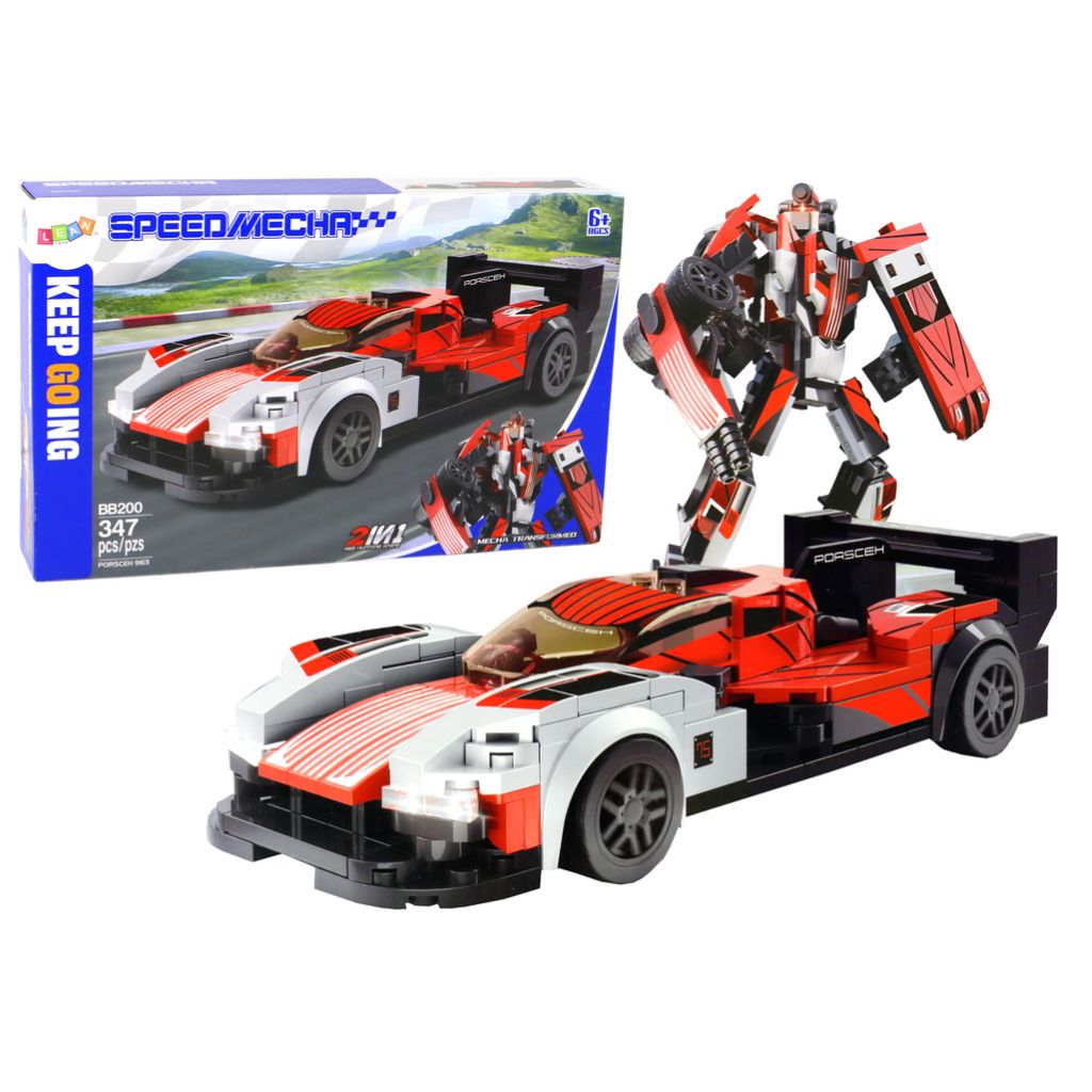 Supercar Porsche 963 E Robot Mecha Compatibile Con Modellini Porsche