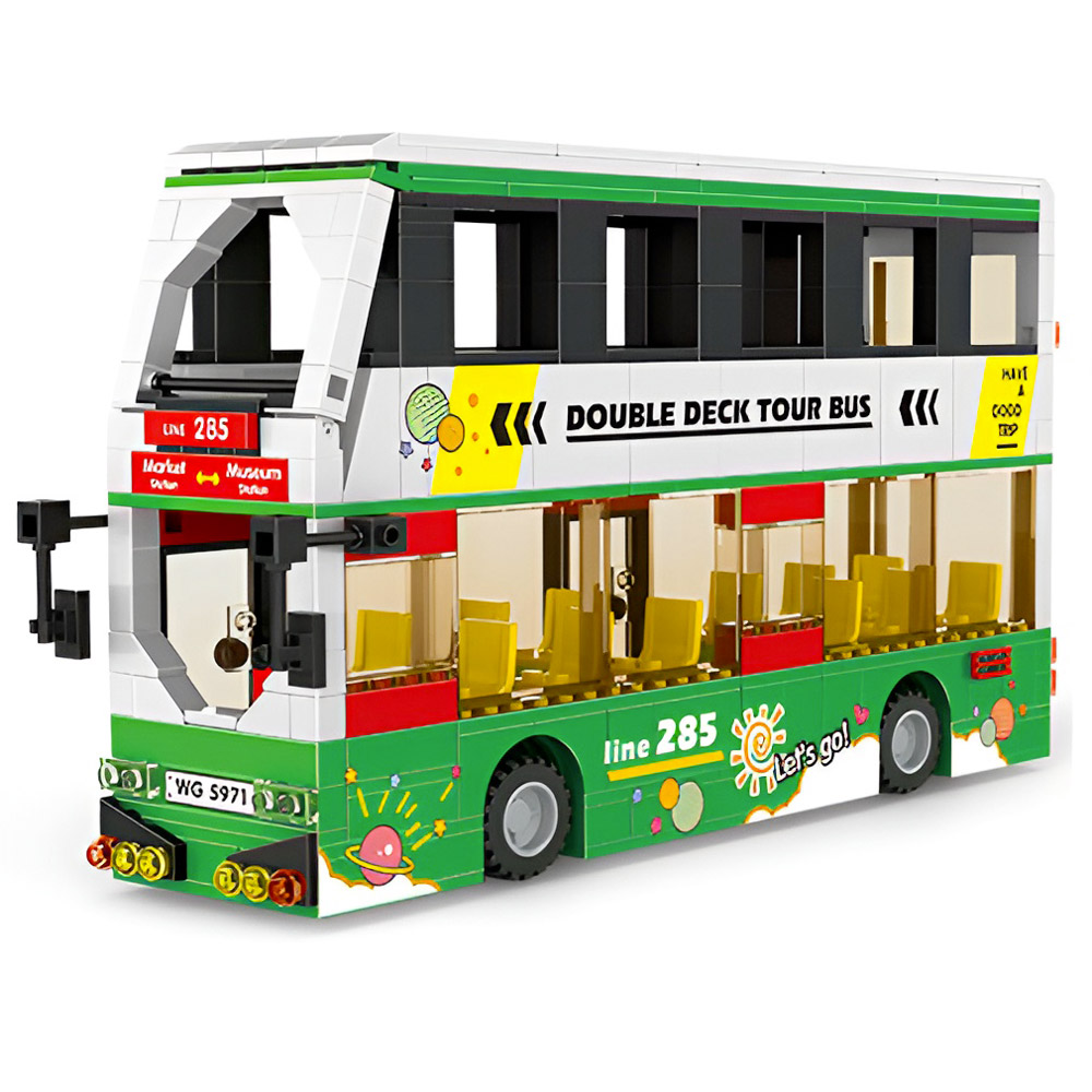 Bus Turistico Wange 456 Pezzi Mattoncini Compatibili City Fronte