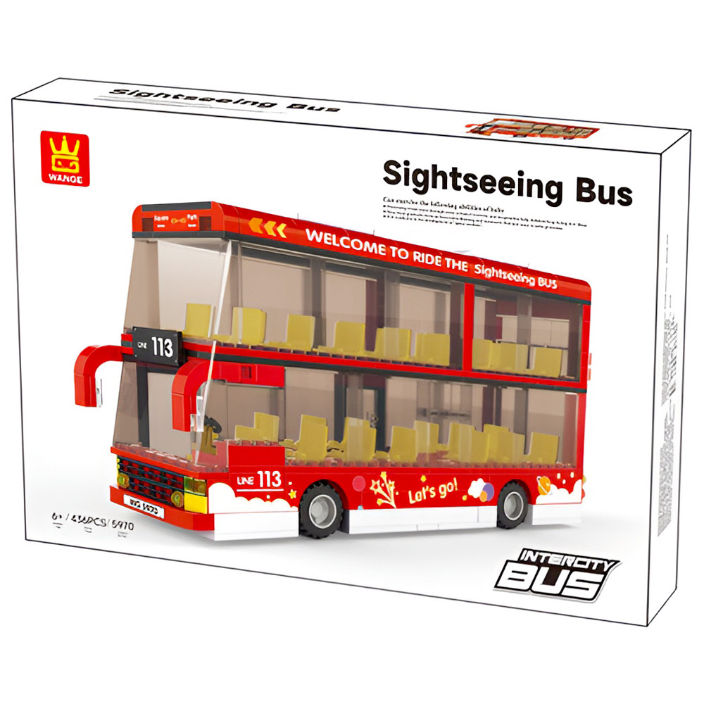 Modellino Autobus Due Piani Wange 5970 436 Mattoncini Compatibili Principali Marche City Box
