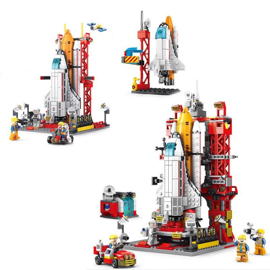 Piattaforma Di Lancio Da Costruire Set Mattoncini Spaziali Bambini