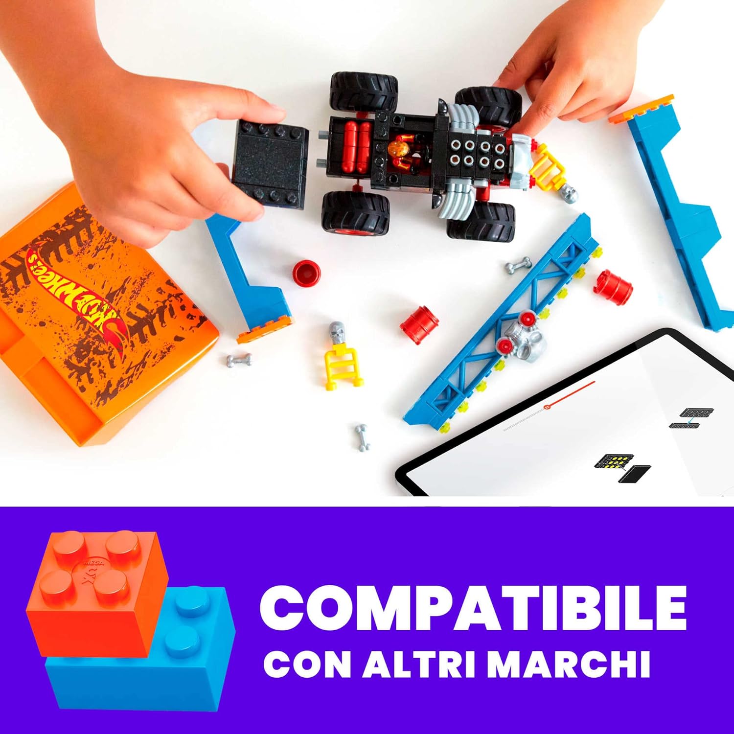 Set Mega Hot Wheels Bone Shaker Compatibile