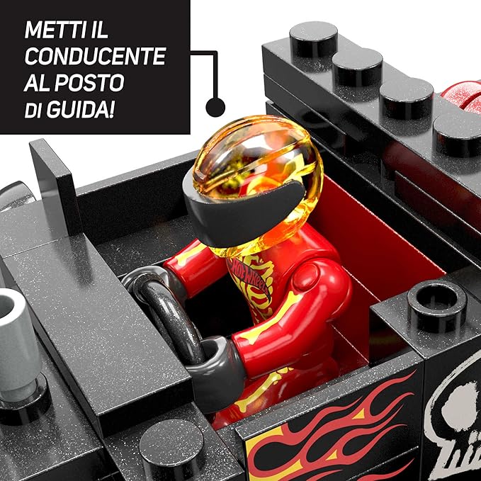 Set Mega Hot Wheels Bone Shaker Pilota