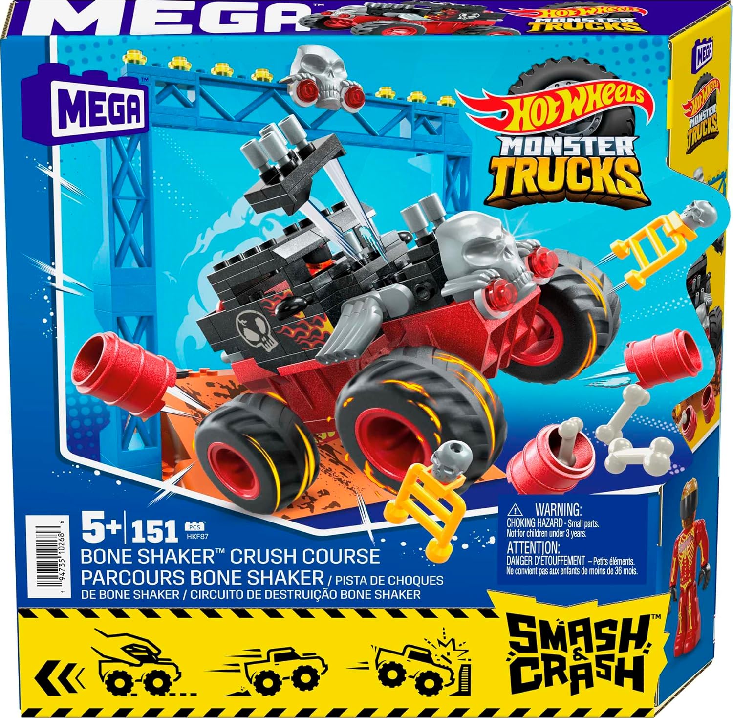 Set Mega Hot Wheels Bone Shaker Scatola