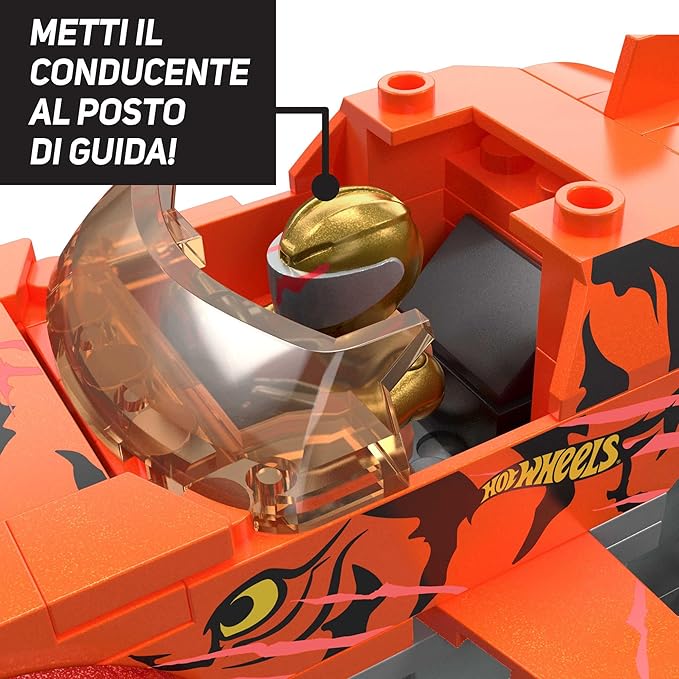 Set Mega Hot Wheels Tiger Shark Mattoncini Dettagli
