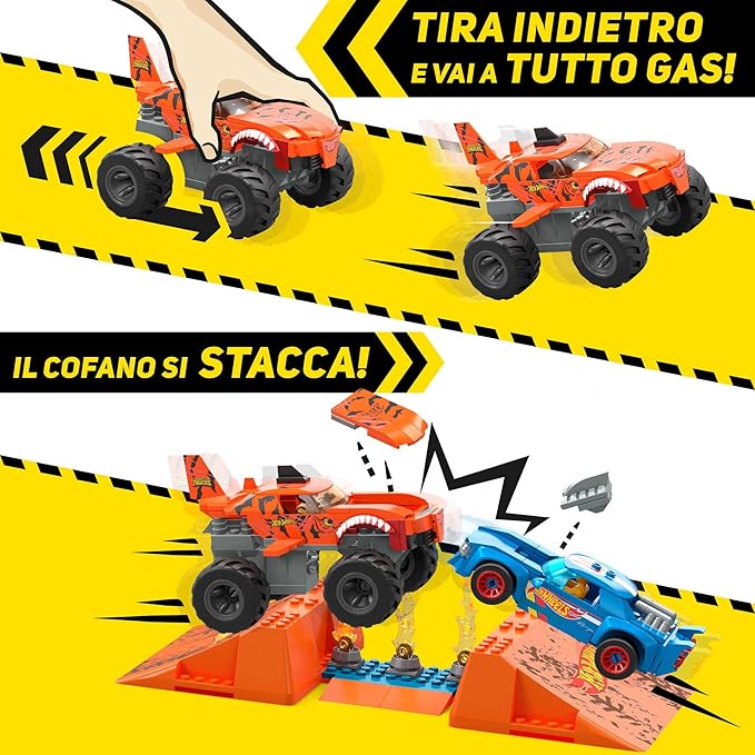 Set Mega Hot Wheels Tiger Shark Mattoncini Interattivi