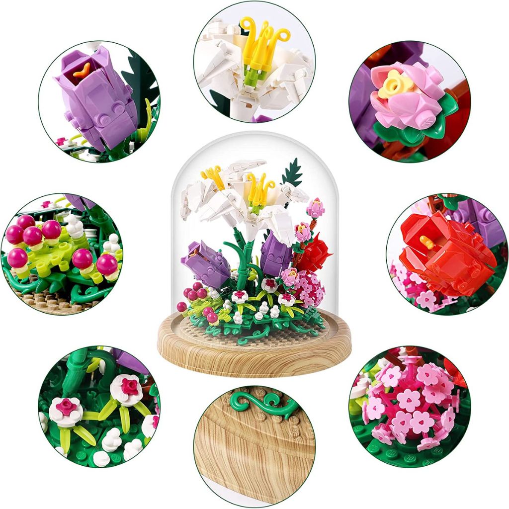 Bouquet Di Fiori In Campana Di Vetro Casa Ufficio
