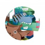 Pista Dei Dinosauri Con Biglie 121 Mattoncini