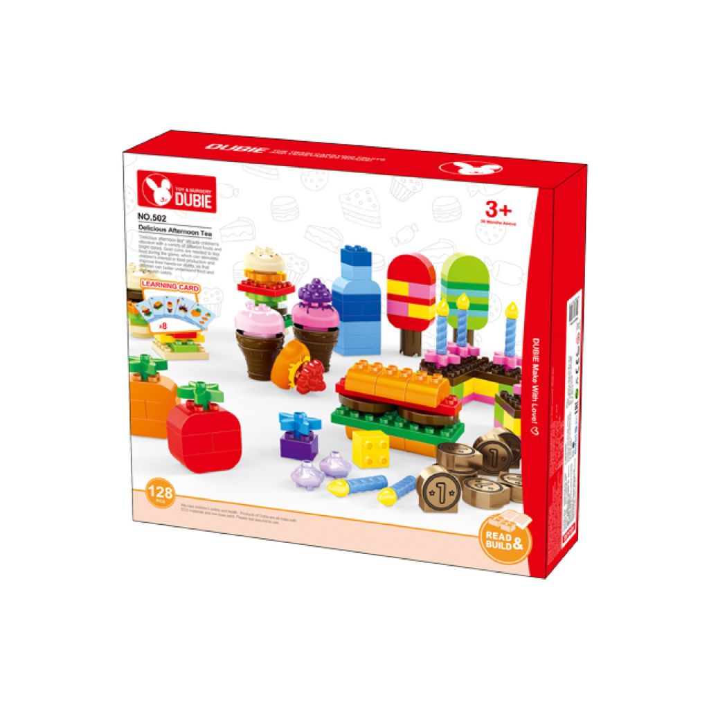Set Gelati E Dolci Per Il Thè 128 Mattoncini Compatibili E 8 Tessere Illustrative