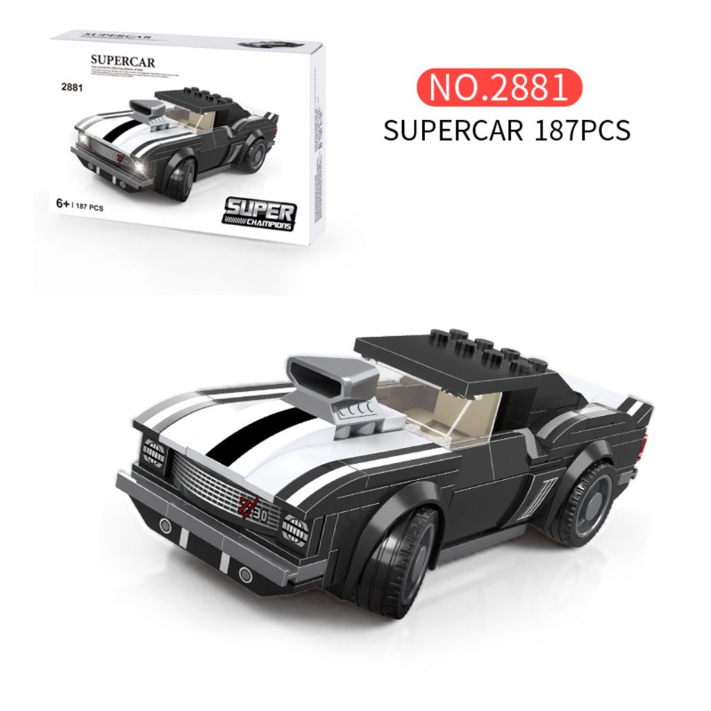 Wange Supercar American Muscle Car Modellino Da 187 Mattoncini Compatibili