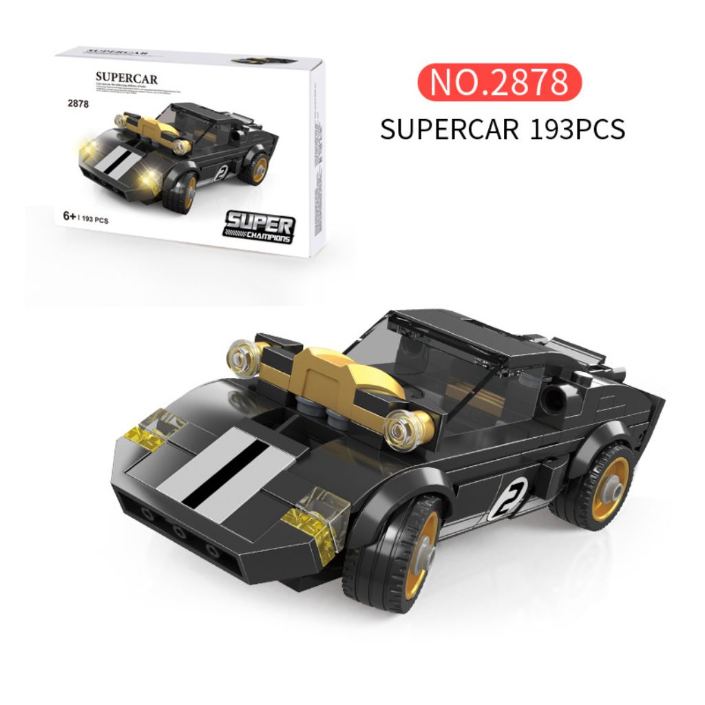 Wange Supercar Ford Gt40 Modellino Da 193 Mattoncini Compatibili