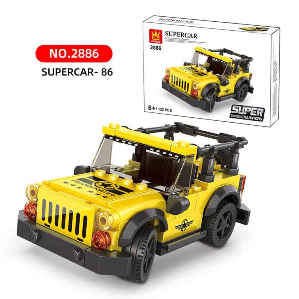 Wange Supercar Offroad Jeep Cabrio 122 Mattoncini Compatibili