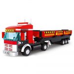 Camion Con Rimorchio Wange 4970 323 Mattoncini Compatibili Principali Marche Fronte