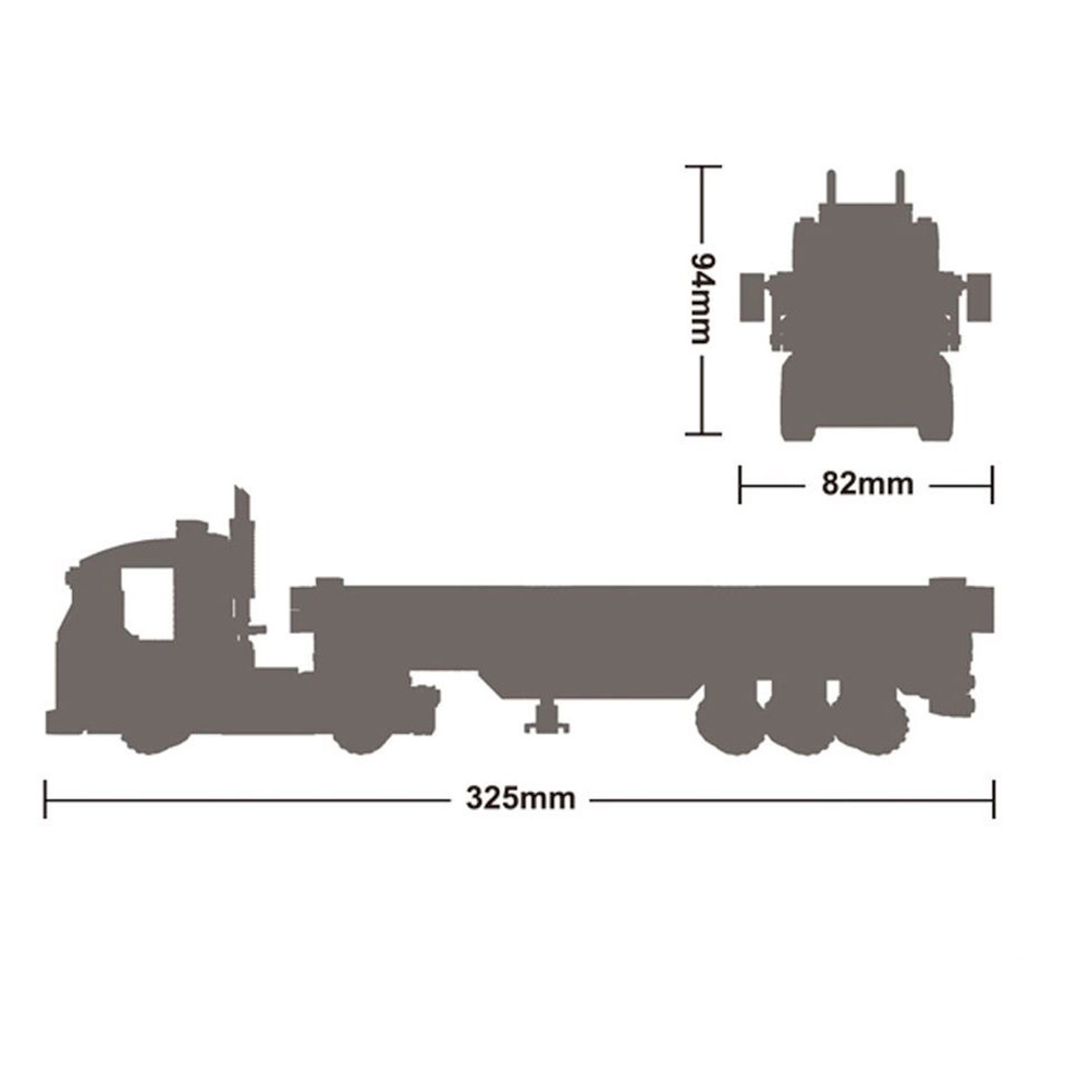 Camion Con Rimorchio Wange 4970 323 Mattoncini Compatibili Principali Marche Misure