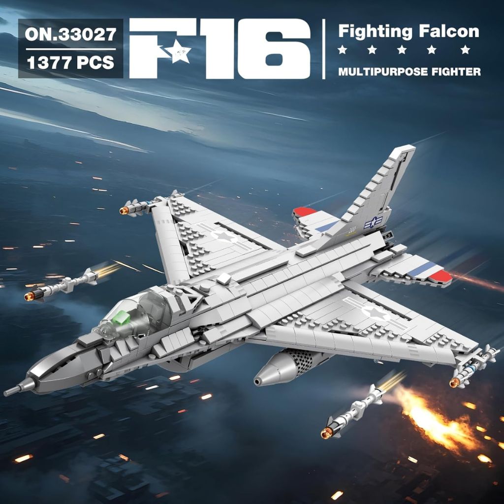 F 16 Fighting Falcon Reobrix 33027 Set Di Costruzione 1427 Mattoncini 1
