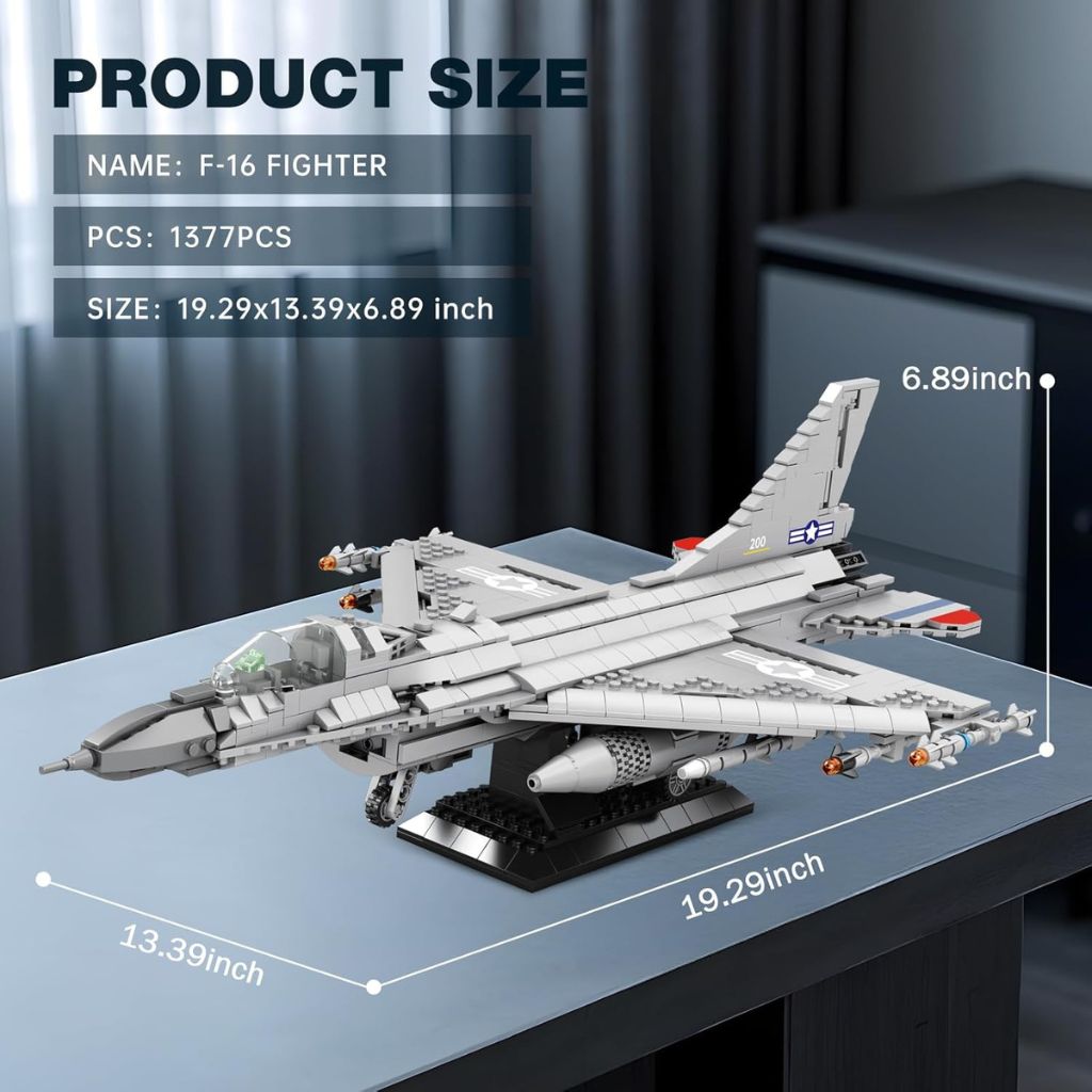 F 16 Fighting Falcon Reobrix 33027 Set Di Costruzione 1427 Mattoncini 4