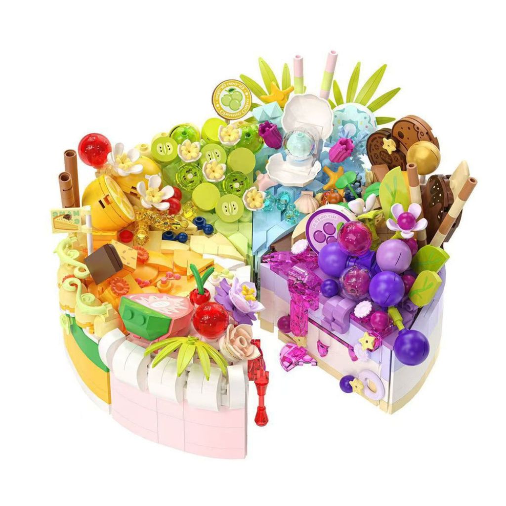 Fetta Di Torta Decorata Da Costruire Gusti Misti