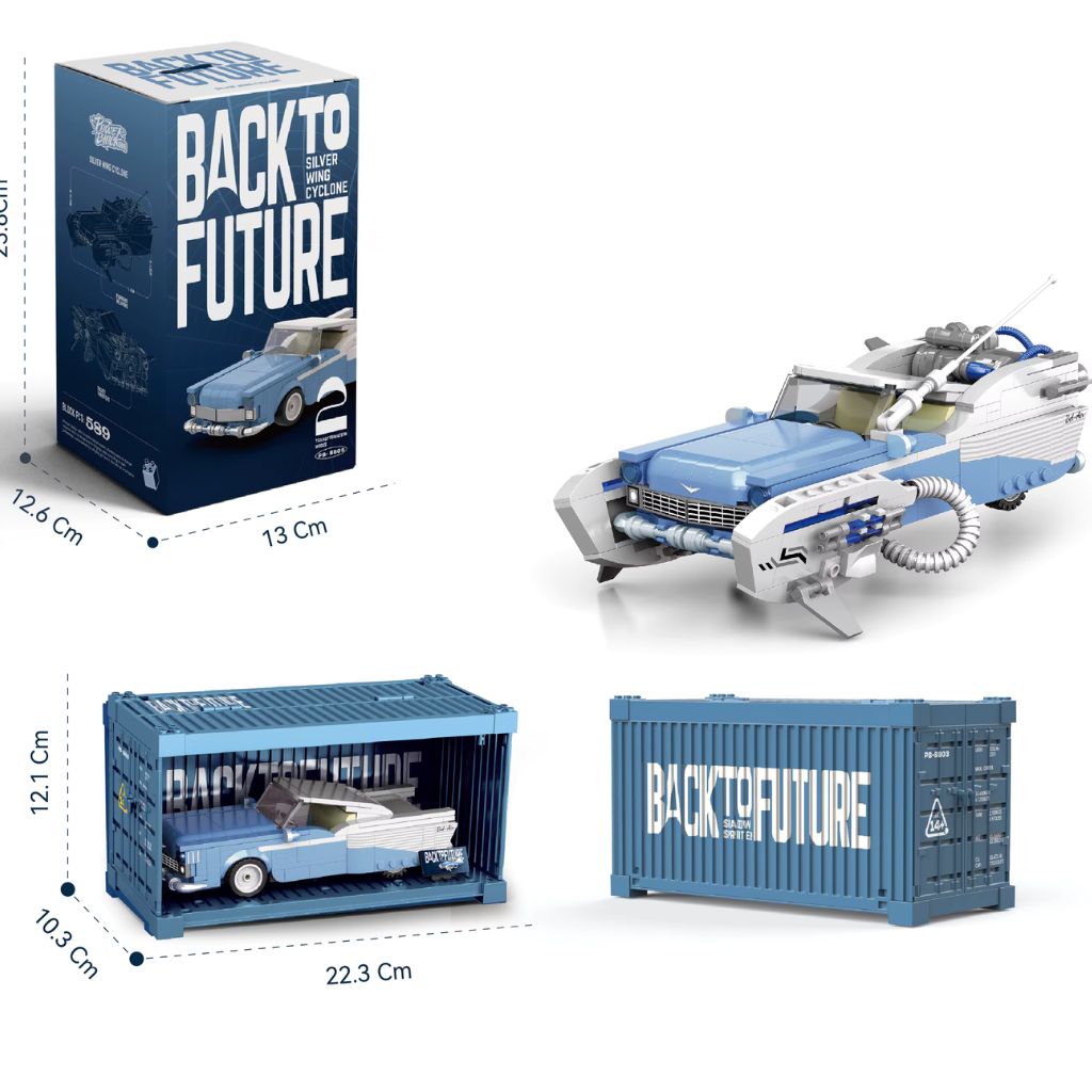 Macchinina Back To Future Car 589 Mattoncini Da Costruzione