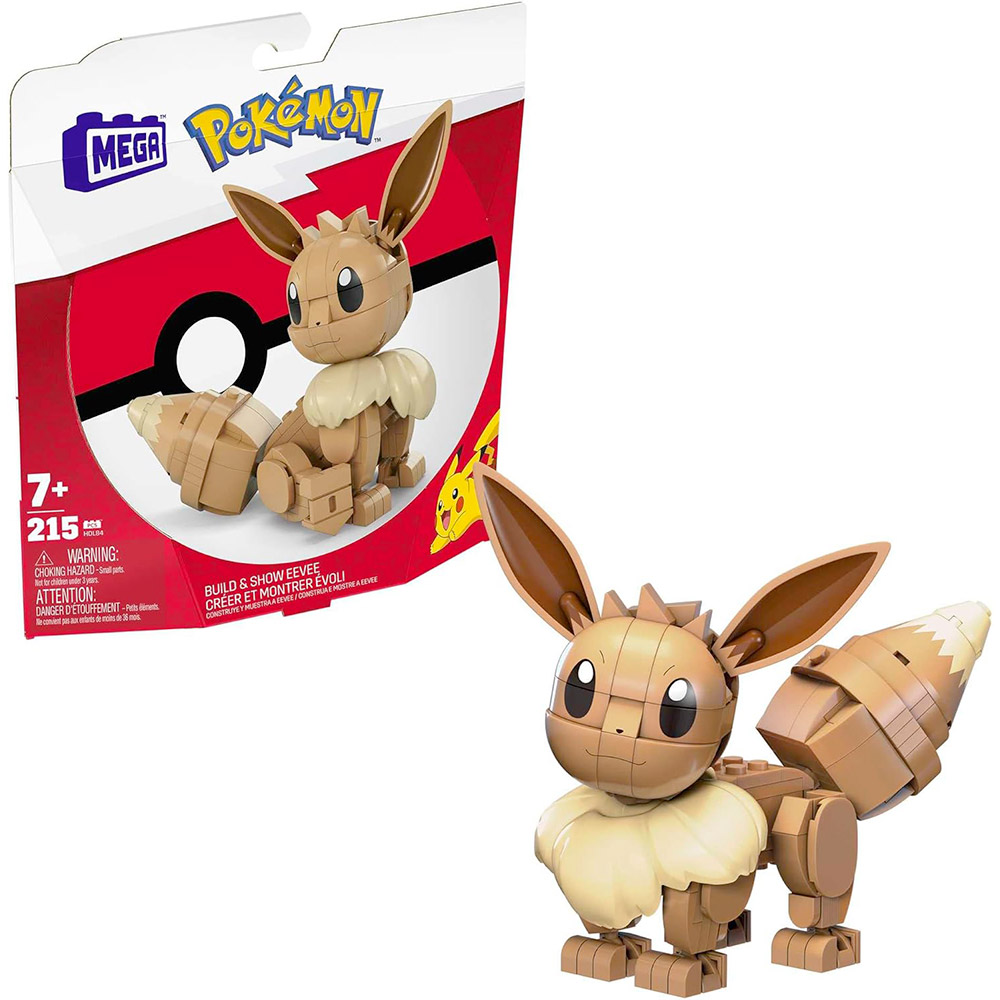 Mega Pokemon Eevee Set Da Costruzione Con 215 Mattoncini Compatibili
