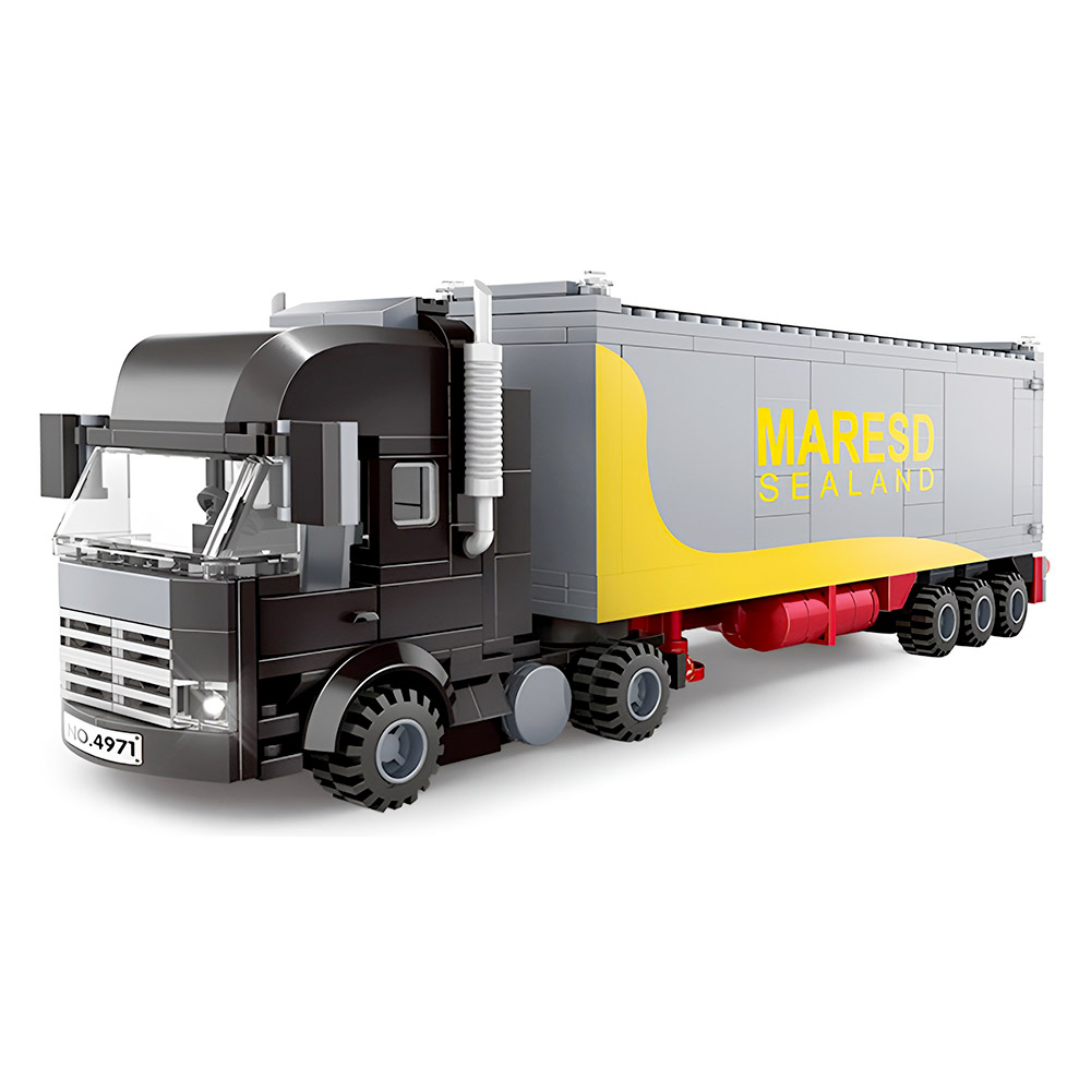Modellino Camion Container Wange 4971 Set Costruzioni Con 352 Mattoncini Compatibili Principali Marche