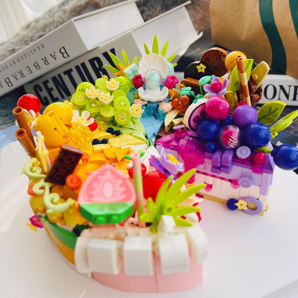Torta Decorata A Fette Miste In Mattoncini