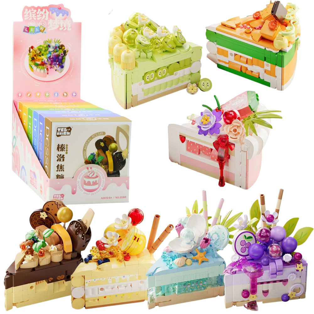 Torta Decorata In Mattoncini Compatibili Principali Marche 7 Set Collezionabili Da 292 A 357 Pezzi Ciascuno