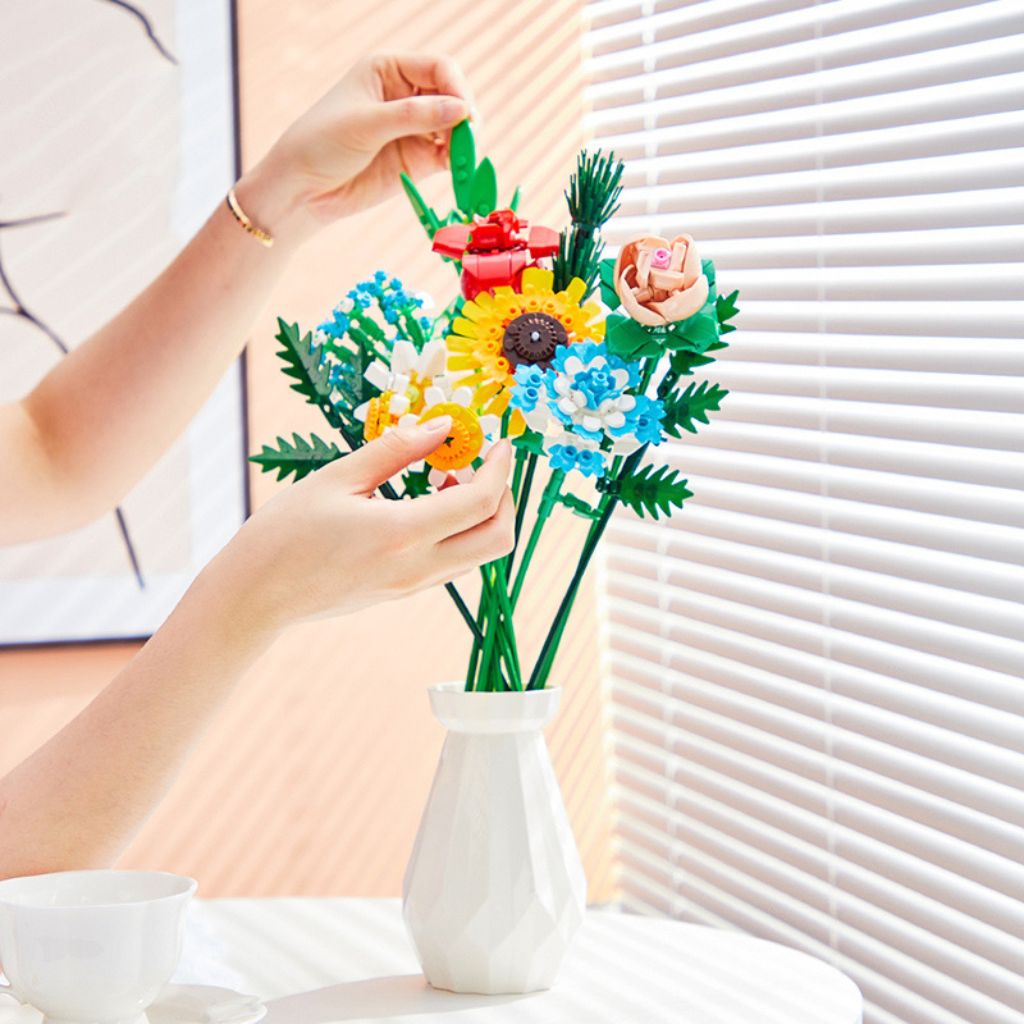 Vaso Fiori Mattoncini Decorativi