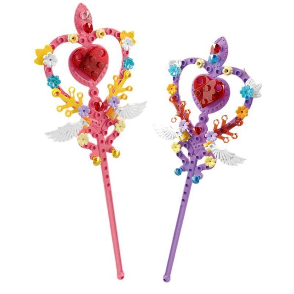 Scettro Magico In Mattoncini Da Costruire Set Da 27 Pezzi Rosa O Viola Random