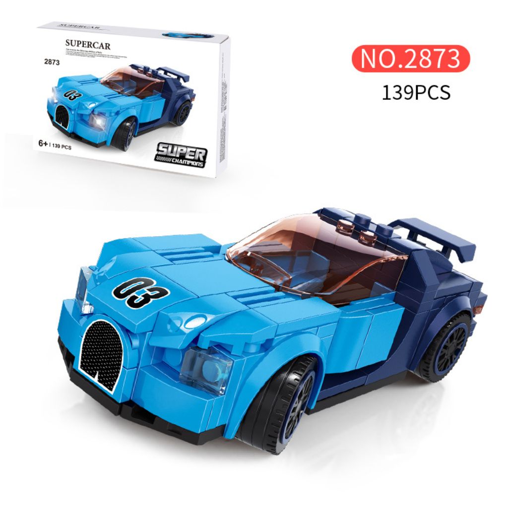 Wange Bugatti Chiron 2873 – Hypercar Francese Da 139 Mattoncini Compatibili