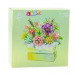 Bouquet Di Fiori In Scatola Con Led – Set Da Costruzione Fatta Di Mattoncini