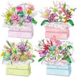 Bouquet Di Fiori In Scatola Con Led – Set Da Costruzione In Mattoncini