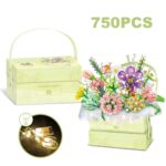 Bouquet Di Fiori In Scatola Verde Con Luci Led Da Costruire