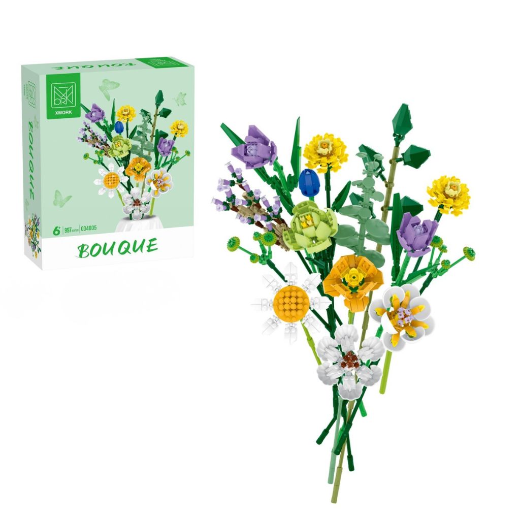 Bouquet Di Fiori Misti Set Di 997 Mattoncini Compatibili