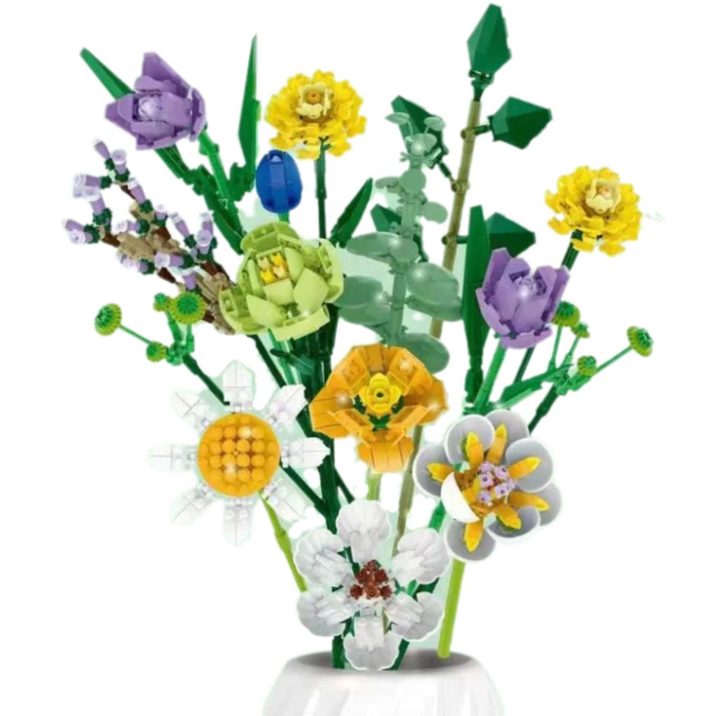 Bouquet Di Fiori Misti Set Di 997 Mattoncini Da Costruire E Decorare