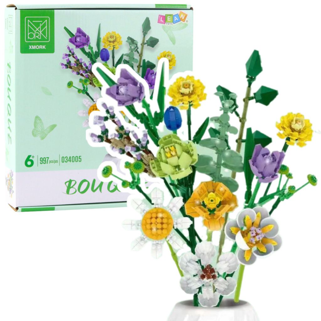 Bouquet Di Fiori Misti Set Di 997 Mattoncini Da Costruirei