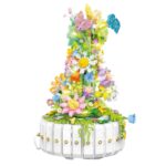 Composizione Floreale Con Farfalle E Luci Led Set Costruzione Da 1399 Mattoncini