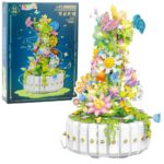 Composizione Floreale Con Farfalle E Luci Led Set Da Costruzione Da 1399 Mattoncini